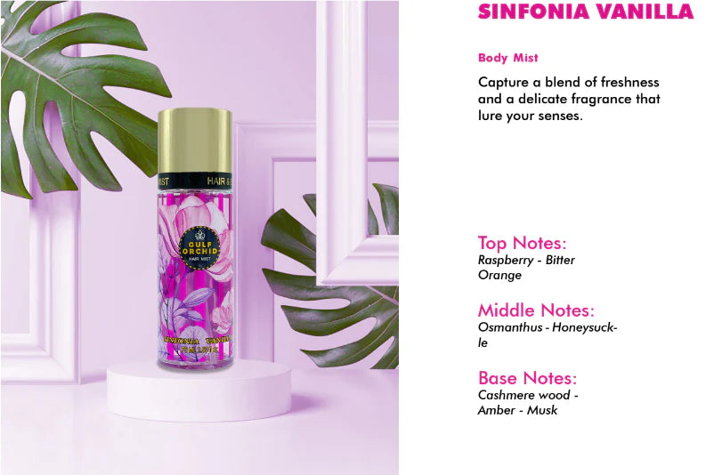 Gulf Orchid Sinfonia Vanilla Hair Mist 85ml